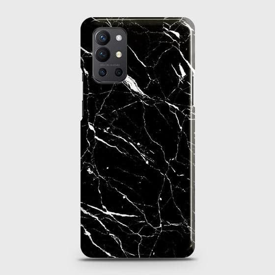 OnePlus 9R Cover - Trendy Black Marble Printed Hard Case with Life Time Colors Guarantee