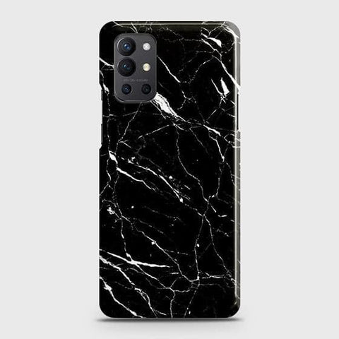 OnePlus 9R Cover - Trendy Black Marble Printed Hard Case with Life Time Colors Guarantee