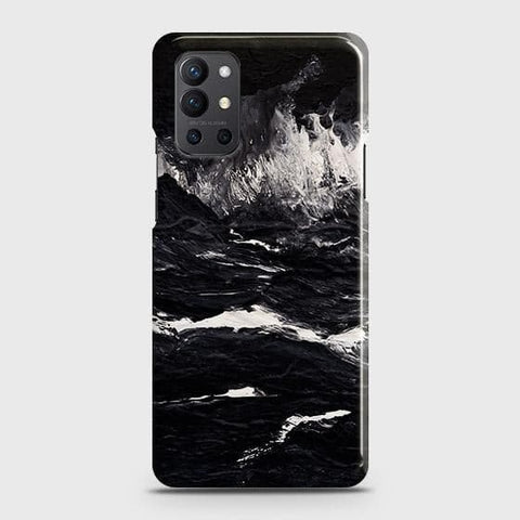 OnePlus 9R Cover - Black Ocean Marble Trendy Printed Hard Case with Life Time Colors Guarantee