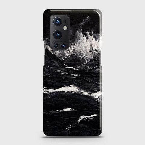 OnePlus 9 Pro Cover - Black Ocean Marble Trendy Printed Hard Case with Life Time Colors Guarantee