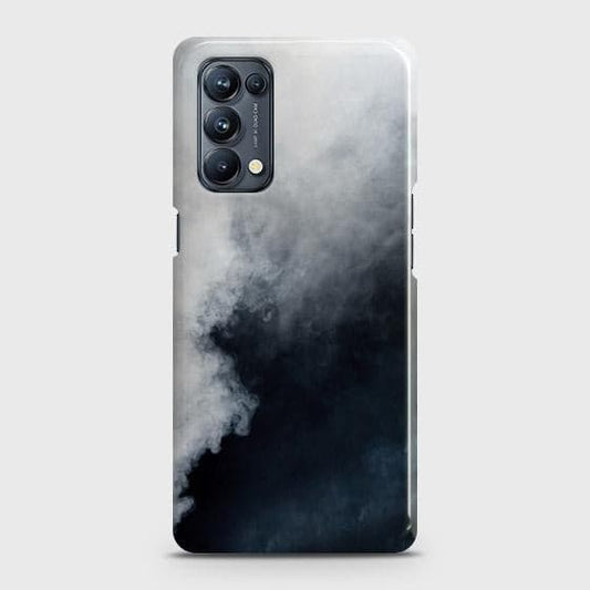 Oppo Reno 5 4G Cover - Matte Finish - Trendy White Floor Marble Printed Hard Case with Life T0ime Colors Guarantee