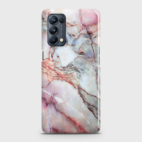 Oppo Reno 5 4G Cover - Violet Sky Marble Trendy Printed Hard Case with Life Time Colors Guarante