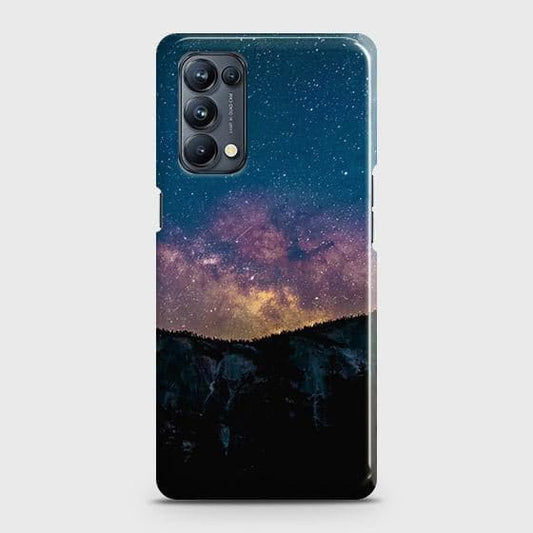 Oppo Reno 5 4G Cover - Matte Finish - Embrace Dark Galaxy  Trendy Printed Hard Case with Life Time Colors Guarantee(B46)