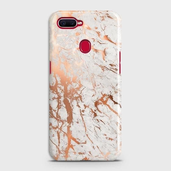 Oppo A11k Cover - In Chic Rose Gold Chrome Style Printed Hard Case with Life Time Colors Guarantee