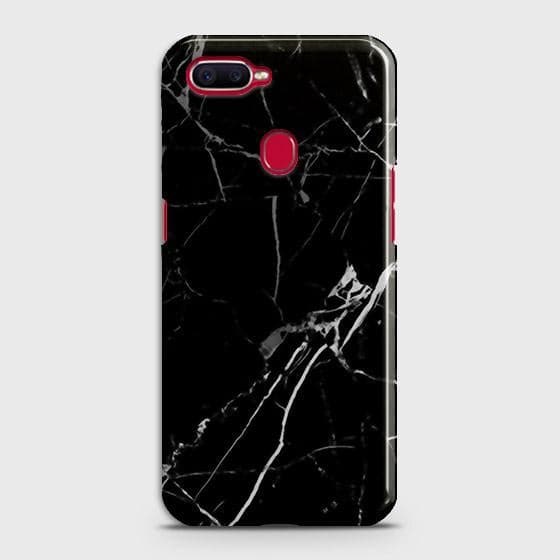 Oppo A11k Cover - Black Modern Classic Marble Printed Hard Case with Life Time Colors Guarantee