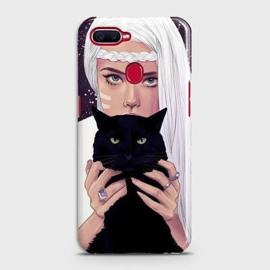 Oppo A11k Cover - Trendy Wild Black Cat Printed Hard Case with Life Time Colors Guarantee  ( Fast Delivery )