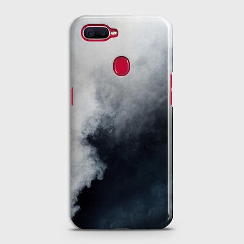 Oppo A12 Cover - Matte Finish - Trendy Misty White and Black Marble Printed Hard Case with Life Time Colors Guarantee