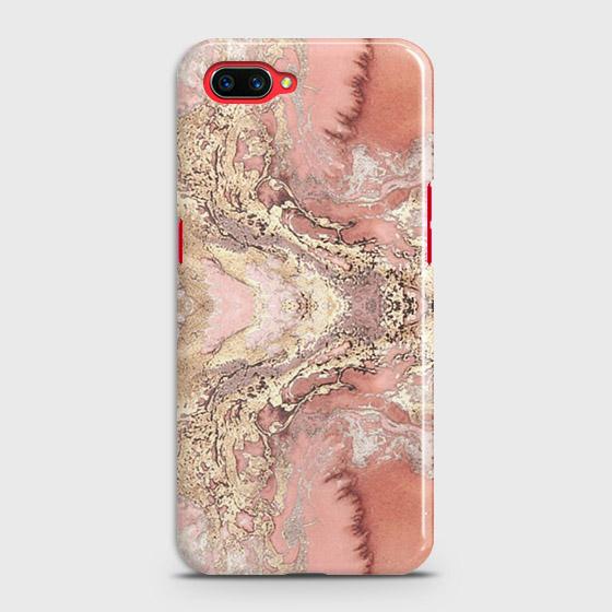 Oppo A12e Cover - Trendy Chic Rose Gold Marble Printed Hard Case with Life Time Colors Guarantee B (38) 1