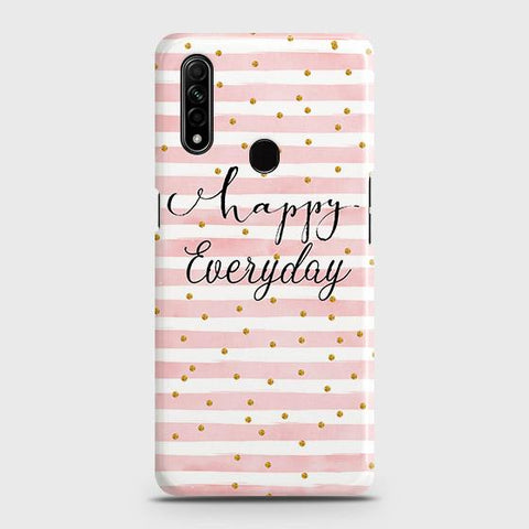 Oppo A31 Cover - Trendy Happy Everyday Printed Hard Case with Life Time Colors Guarantee