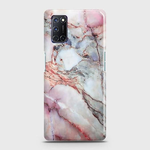 Oppo A52 Cover - Violet Sky Marble Trendy Printed Hard Case with Life Time Colors Guarantee