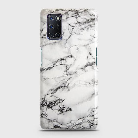 Oppo A72 Cover - Matte Finish - Trendy Mysterious White Marble Printed Hard Case with Life Time Colors Guarantee(1b27)