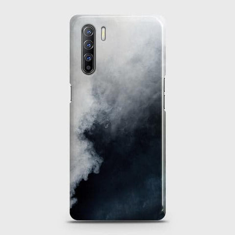 Oppo A91 Cover - Matte Finish - Trendy Misty White and Black Marble Printed Hard Case with Life Time Colors Guarantee