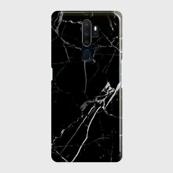 Oppo A9 2020 Cover - Black Modern Classic Marble Printed Hard Case with Life Time Colors Guarantee