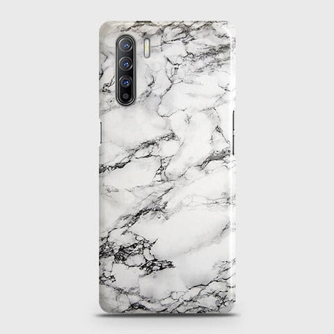 Oppo Reno 3 Cover - Matte Finish - Trendy Mysterious White Marble Printed Hard Case with Life Time Colors Guarantee ( Fast Delivery )