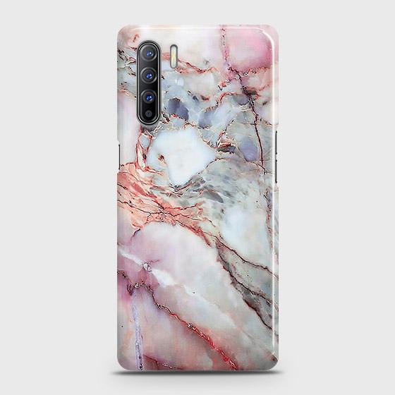 Oppo F15 Cover - Violet Sky Marble Trendy Printed Hard Case with Life Time Colors Guarantee