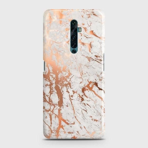 Oppo Reno 2F Cover - In Chic Rose Gold Chrome Style Printed Hard Case with Life Time Colors Guarantee