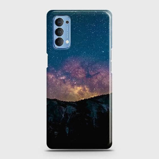 Oppo Reno 4 4G Cover - Matte Finish - Embrace Dark Galaxy  Trendy Printed Hard Case with Life Time Colors Guarantee