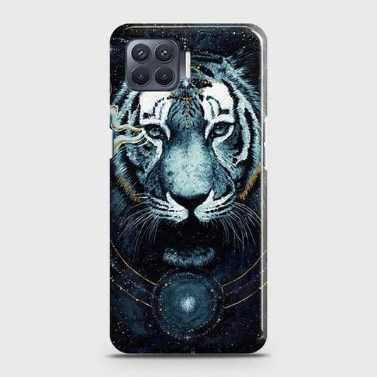 Oppo F17 Pro Cover - Vintage Galaxy Tiger Printed Hard Case with Life Time Colors Guarantee ( Fast Delivery )