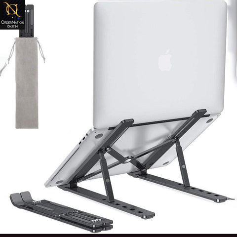 Laptop Stand Creative Folding Storage Bracket - Black