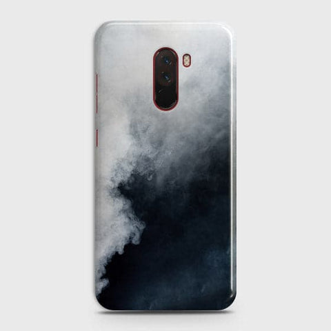 Xiaomi Pocophone F1 Cover - Matte Finish - Trendy Misty White and Black Marble Printed Hard Case with Life Time Colors Guarantee