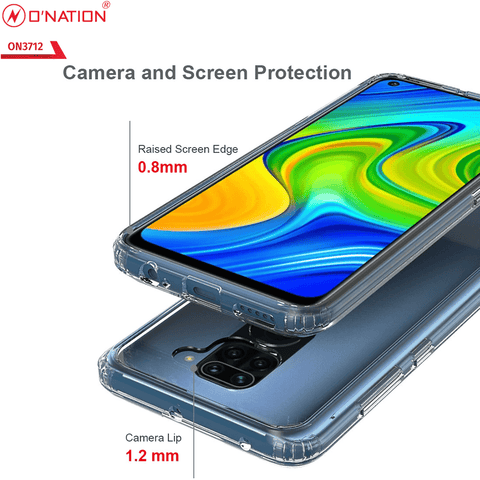 Xiaomi Redmi 10X 4G Cover  - ONation Crystal Series - Premium Quality Clear Case No Yellowing Back With Smart Shockproof Cushions