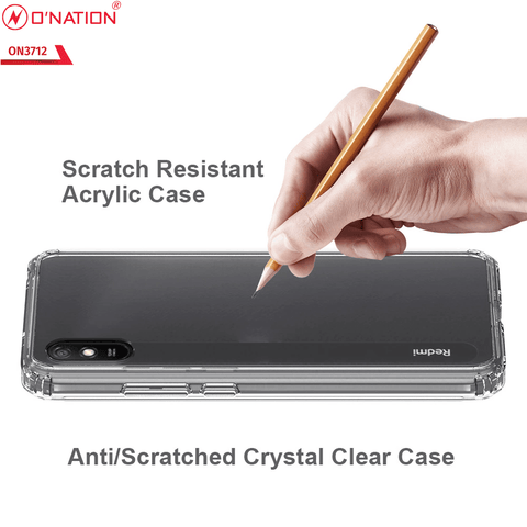 Xiaomi Redmi 9i Cover  - ONation Crystal Series - Premium Quality Clear Case No Yellowing Back With Smart Shockproof Cushions