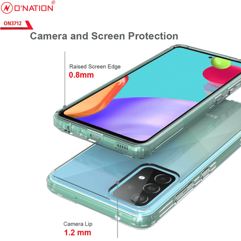 Samsung Galaxy A52s 5G Cover  - ONation Crystal Series - Premium Quality Clear Case No Yellowing Back With Smart Shockproof Cushions