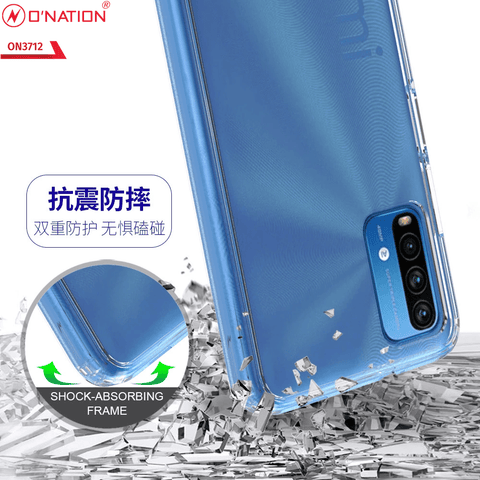 Xiaomi Redmi Note 9 4G Cover  - ONation Crystal Series - Premium Quality Clear Case No Yellowing Back With Smart Shockproof Cushions