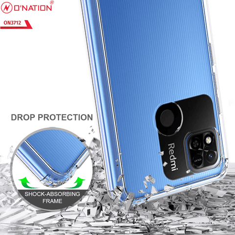 Xiaomi Redmi 9C Cover  - ONation Crystal Series - Premium Quality Clear Case No Yellowing Back With Smart Shockproof Cushions