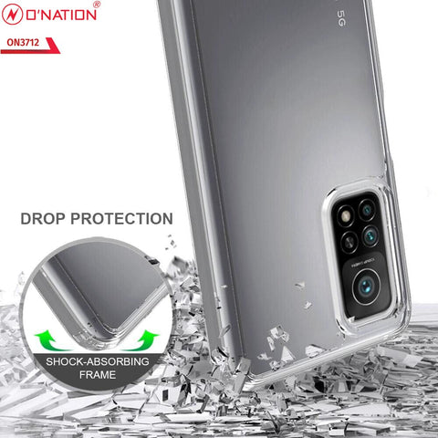 Xiaomi Mi 10T Pro Cover  - ONation Crystal Series - Premium Quality Clear Case No Yellowing Back With Smart Shockproof Cushions