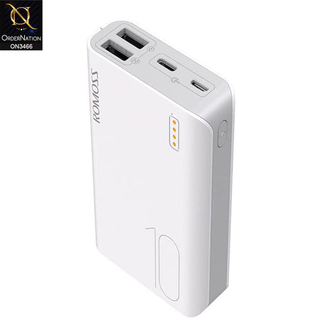 White - ROMOSS Power Bank SENSE 4S Mini 10000mah