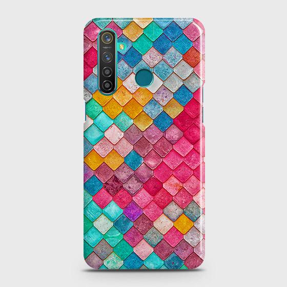 Realme 5 Cover - Chic Colorful Mermaid Printed Hard Case with Life Time Colors Guarantee