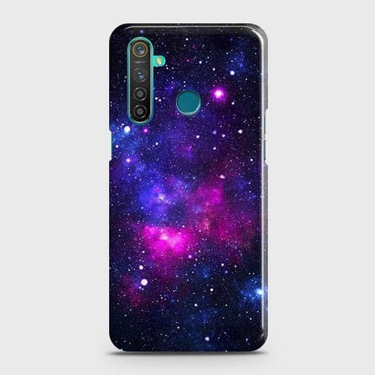 Realme 5 Cover - Dark Galaxy Stars Modern Printed Hard Case with Life Time Colors Guarantee