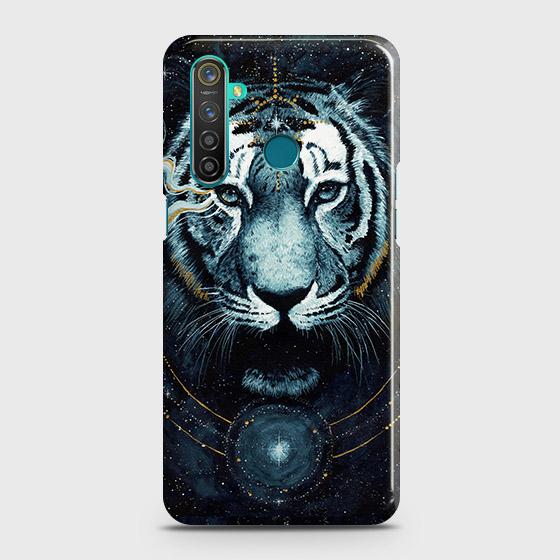 Realme 5 Pro Cover - Vintage Galaxy Tiger Printed Hard Case with Life Time Colors Guarantee