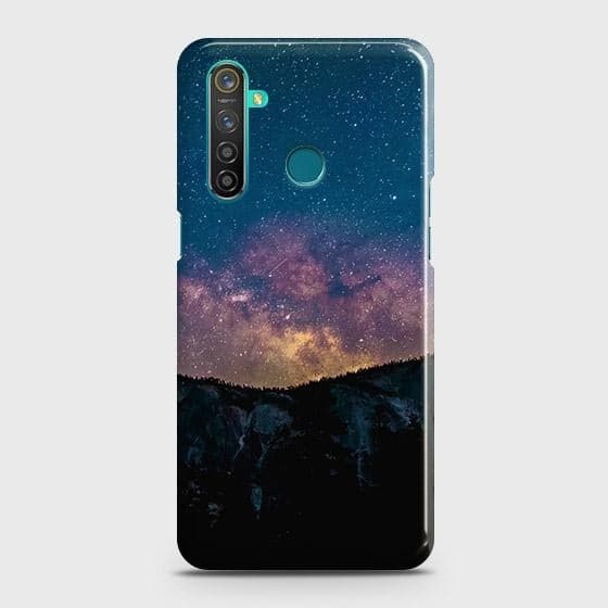 Realme 5 Pro Cover - Matte Finish - Embrace Dark Galaxy  Trendy Printed Hard Case with Life Time Colors Guarantee