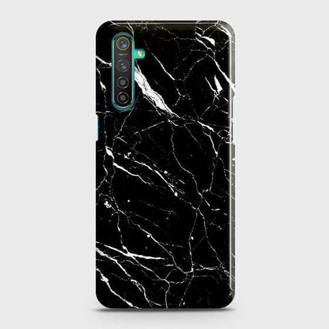 Realme 6s Cover - Trendy Black Marble Printed Hard Case with Life Time Colors Guarantee