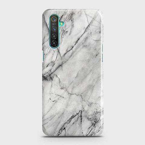 Realme 6s Cover - Matte Finish - Trendy White Marble Printed Hard Case with Life Time Colors Guarantee