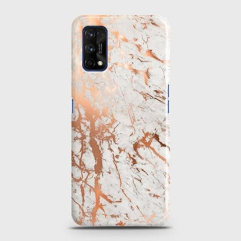 Realme 7 Pro Cover - In Chic Rose Gold Chrome Style Printed Hard Case with Life Time Colors Guarantee