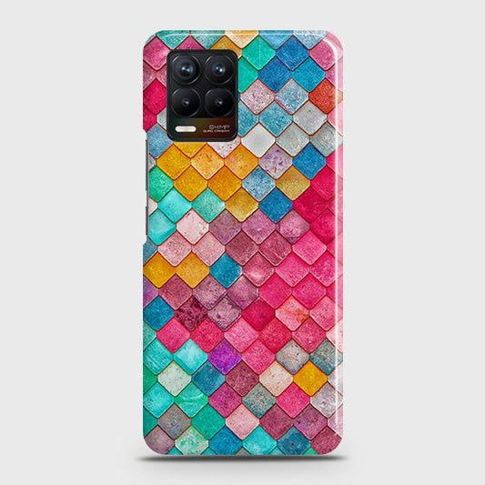 Realme 8 Cover - Chic Colorful Mermaid Printed Hard Case with Life Time Colors Guarantee