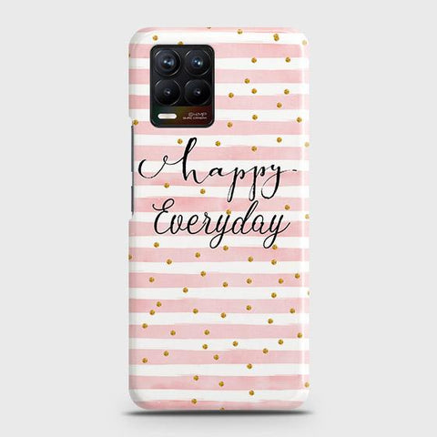 Realme 8 Cover - Trendy Happy Everyday Printed Hard Case with Life Time Colors Guarantee