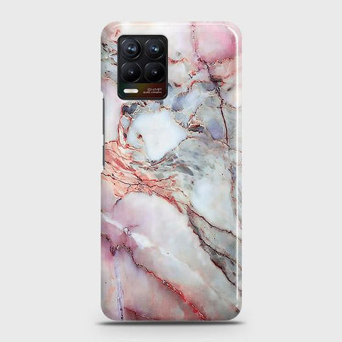 Realme 8 Cover - Violet Sky Marble Trendy Printed Hard Case with Life Time Colors Guarantee