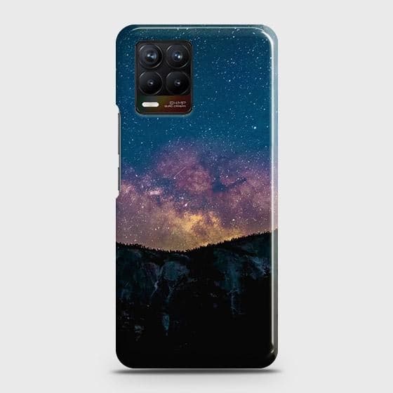 Realme 8 Cover - Matte Finish - Embrace Dark Galaxy  Trendy Printed Hard Case with Life Time Colors Guarantee