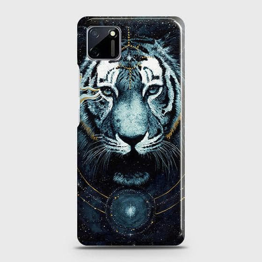 Realme C11 Cover - Vintage Galaxy Tiger Printed Hard Case with Life Time Colors Guarantee