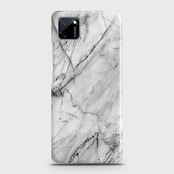 Realme C11 Cover - Matte Finish - Trendy White Marble Printed Hard Case with Life Time Colors Guarantee