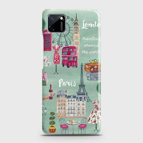 Realme C11 Cover - Matte Finish - London, Paris, New York ModernPrinted Hard Case with Life Time Colors Guarantee   B (38) 1