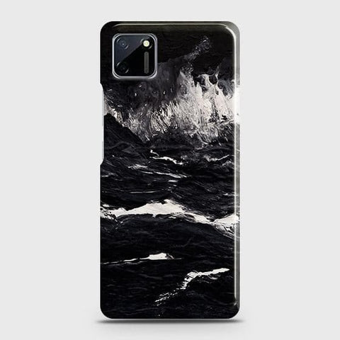 Realme C11 Cover - Black Ocean Marble Trendy Printed Hard Case with Life Time Colors Guarantee