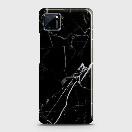 Realme C11 Cover - Black Modern Classic Marble Printed Hard Case with Life Time Colors Guarantee