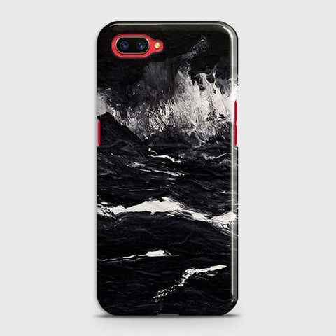 Realme C1 Cover - Black Ocean Marble Trendy Printed Hard Case with Life Time Colors Guarantee