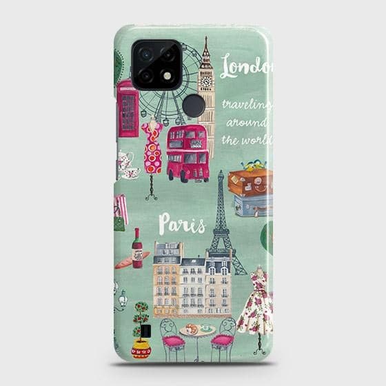 Realme C21 Cover - Matte Finish - London, Paris, New York ModernPrinted Hard Case with Life Time Colors Guarantee (Fast Delivery)