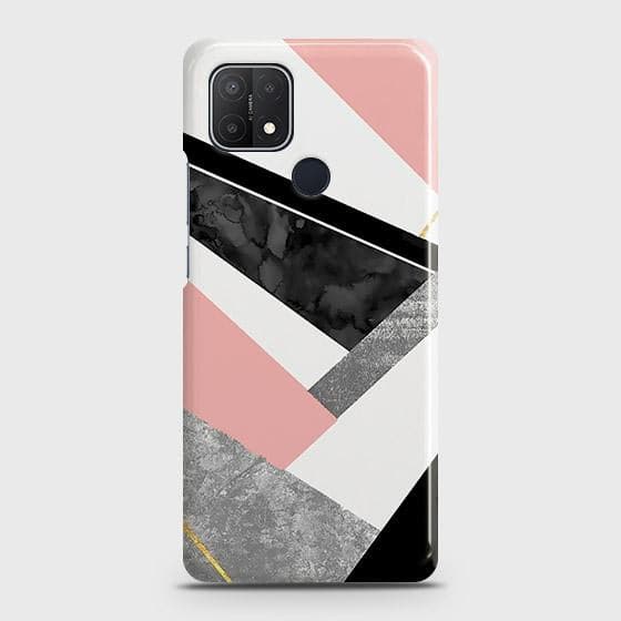 Realme C25 Cover - Matte Finish - Geometric Luxe Marble Trendy Printed Hard Case with Life Time Colors Guarantee